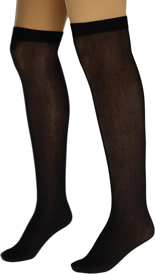 6 Pairs Women’s Over The Knee Sheer Socks 70 Denier Tear Resistant One Size