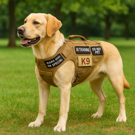 12× Tactical Dog Patch Bundle Custom Name ID Patches Velcro for Harness Collar