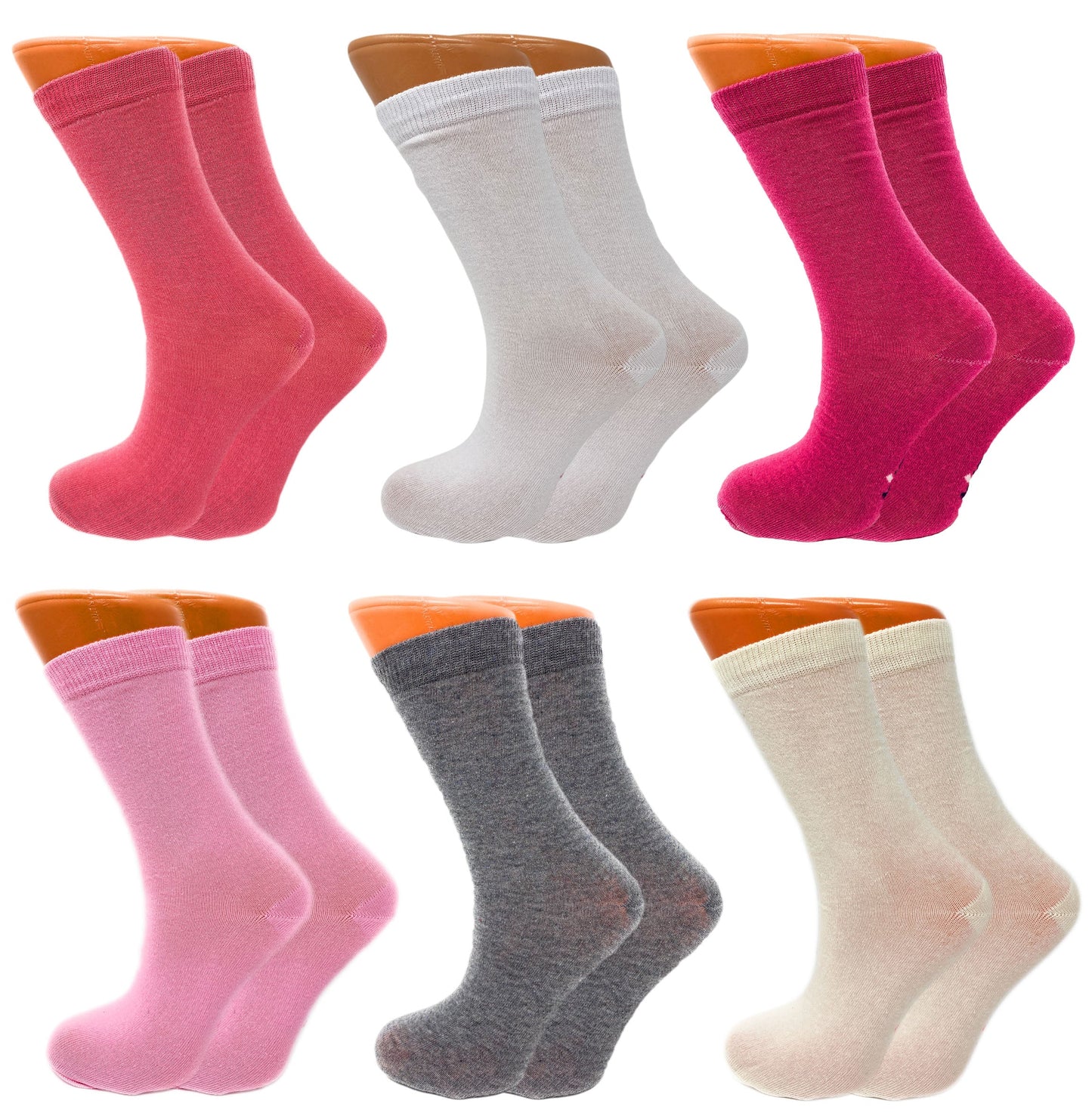 Women’s Cotton Crew Socks 6 Pack – Soft Breathable Colorful Fit 5-10 Casual Use
