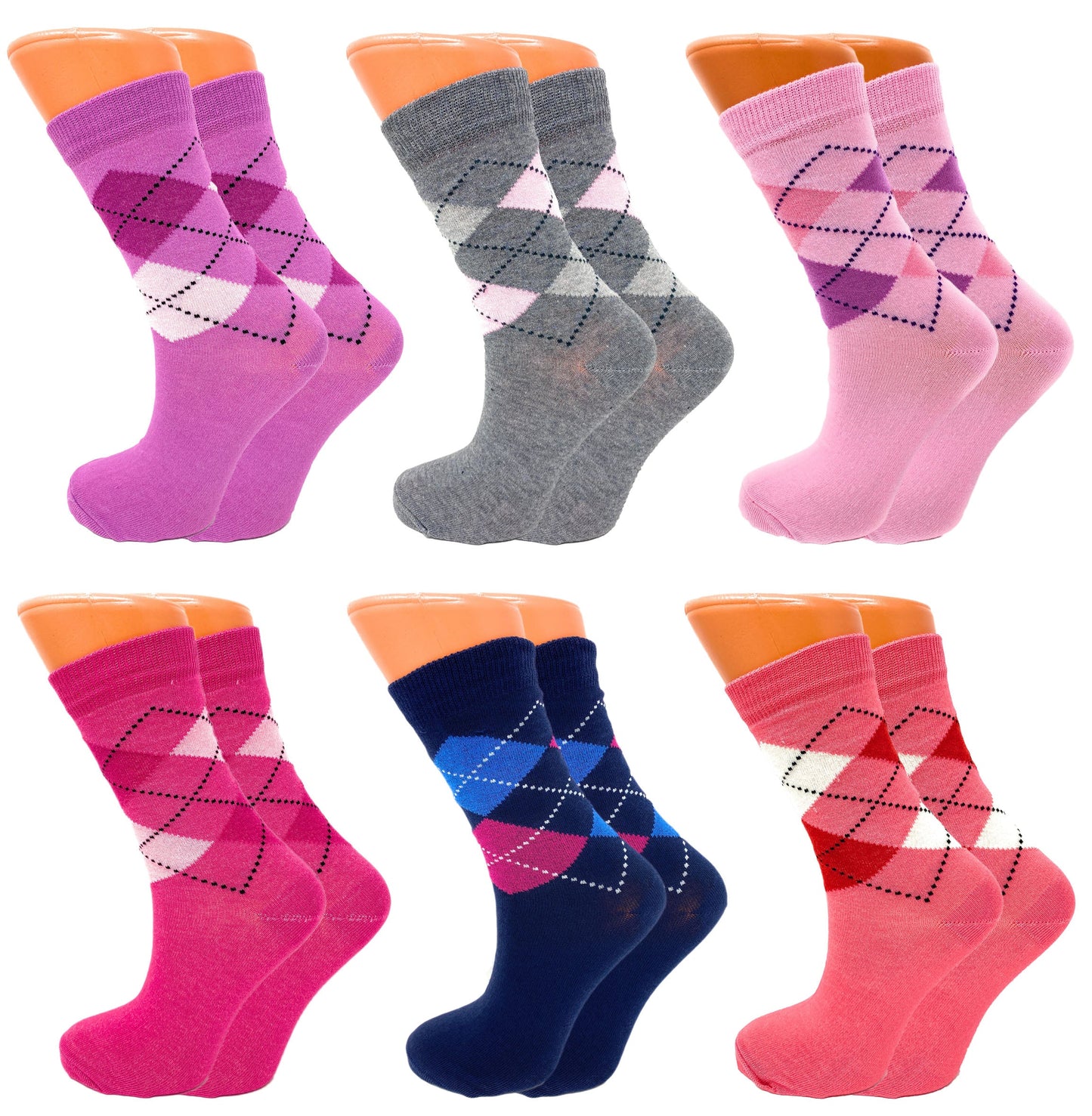 Women’s Cotton Crew Socks 6 Pack – Soft Breathable Colorful Fit 5-10 Casual Use