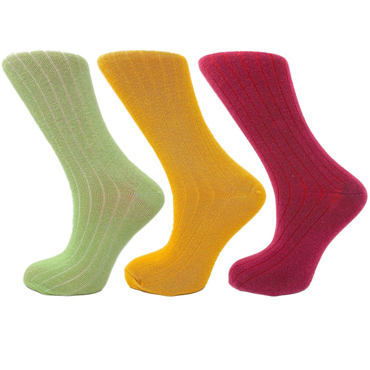 3 Pairs Women’s Mid Calf Socks Colorful Soft Breathable Cotton Blend Moisture Wicking