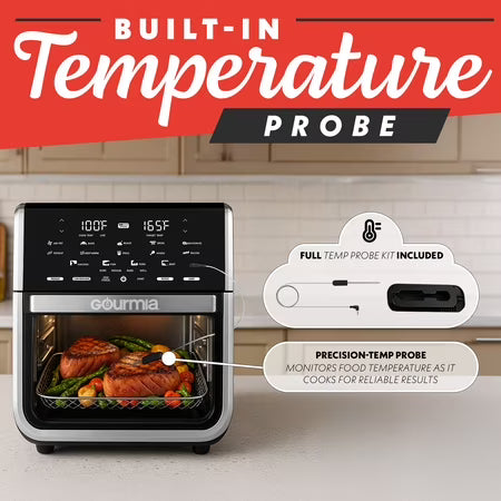 Gourmia 14Qt Air Fryer Oven Rotisserie Digital Stainless Steel Dehydrator