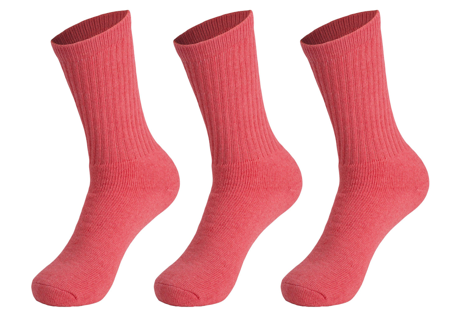 Women Cotton Crew Socks Black 3 Pack Size 5-10 Athletic Soft Cushion Everyday