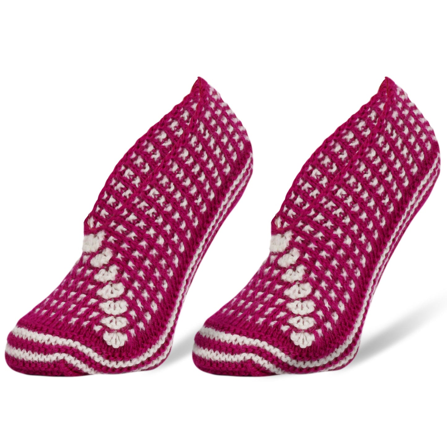 Women’s Handmade Crochet Slipper Socks Indoor Soft House Shoes Size 5–7 1 Pair