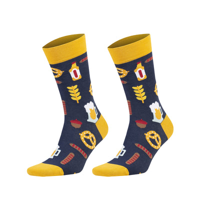 Unisex colorful cotton crew socks, 1 pair, style 12