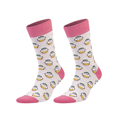 Unisex colorful cotton crew socks, 1 pair, style 4