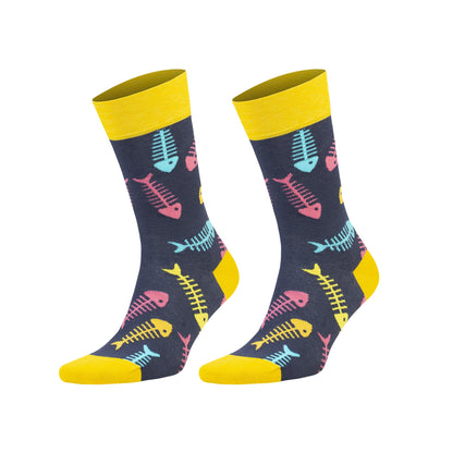 Unisex colorful cotton crew socks, 1 pair, style 5