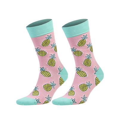 Unisex colorful cotton crew socks, 1 pair, style 6