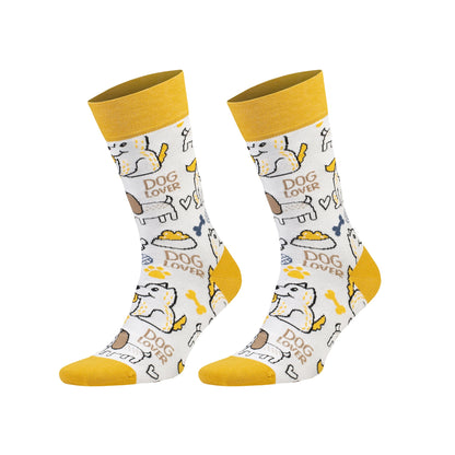 Unisex colorful cotton crew socks, 1 pair, style 7