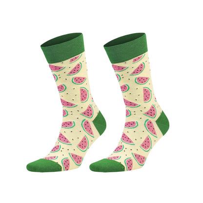 Unisex colorful cotton crew socks, 1 pair, style 8