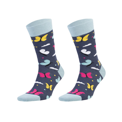 Unisex colorful cotton crew socks, 1 pair, style 10