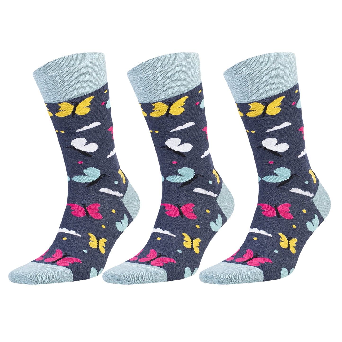 3 Pairs Unisex Colorful Novelty Crew Socks Cotton Dress Gift Fun Animal Fruit