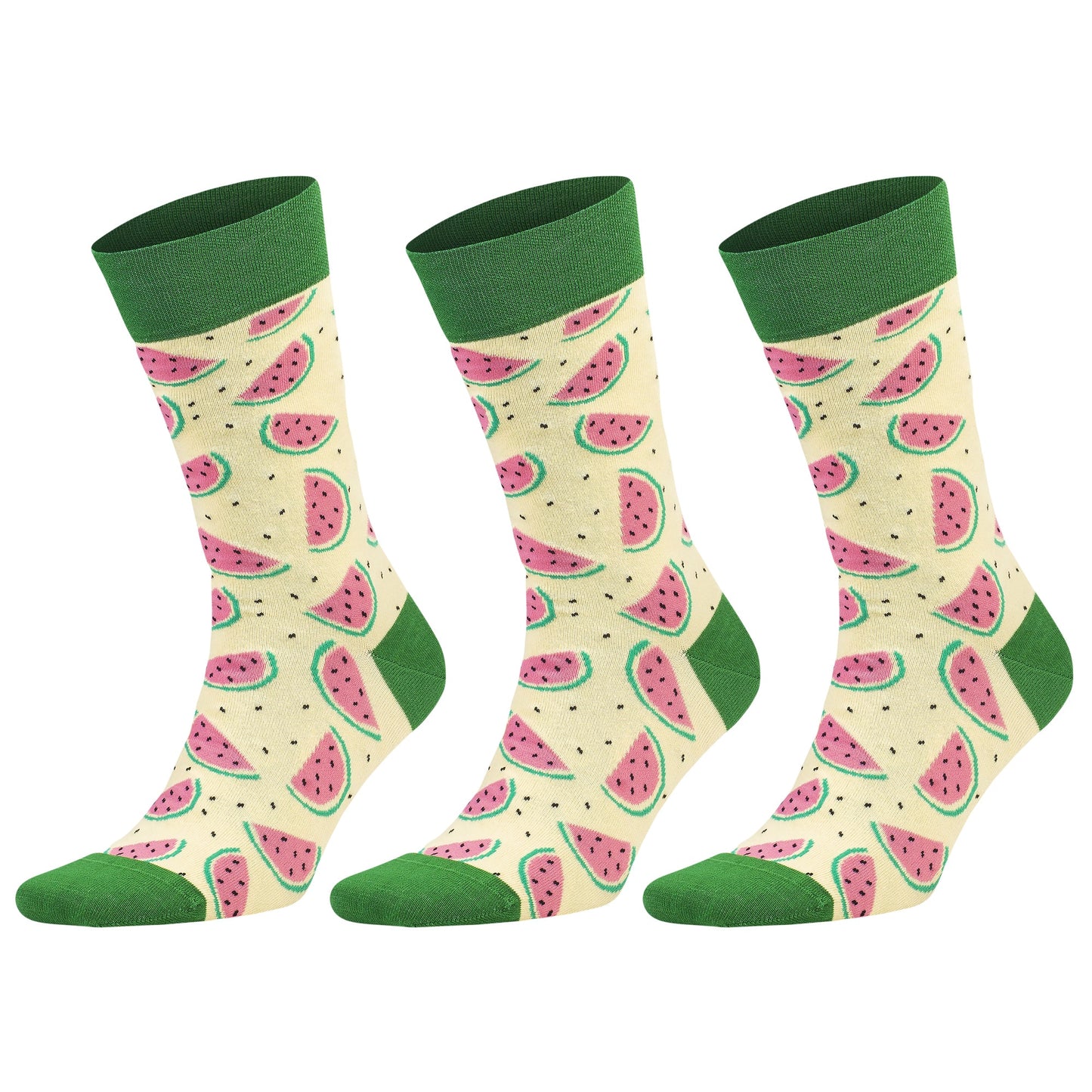 3 Pairs Unisex Colorful Novelty Crew Socks Cotton Dress Gift Fun Animal Fruit