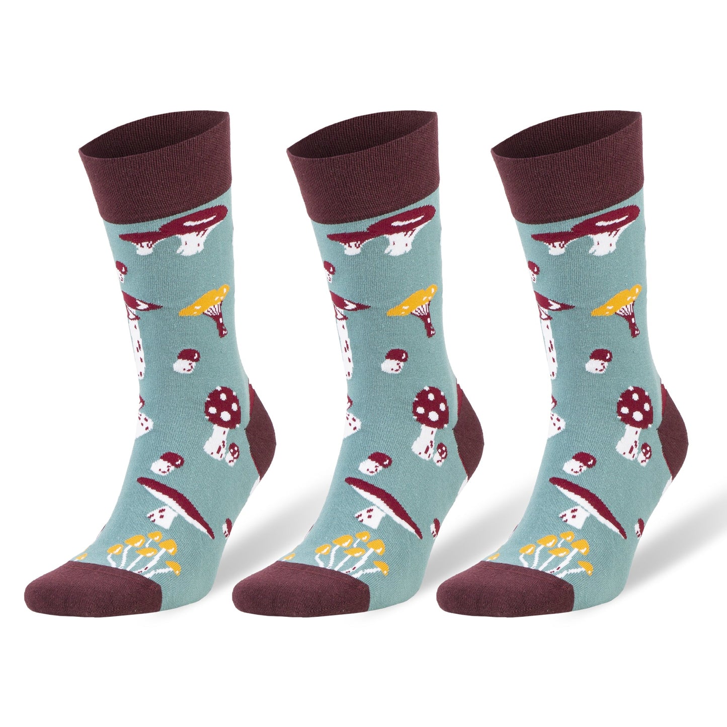 3 Pairs Unisex Colorful Novelty Crew Socks Cotton Dress Gift Fun Animal Fruit
