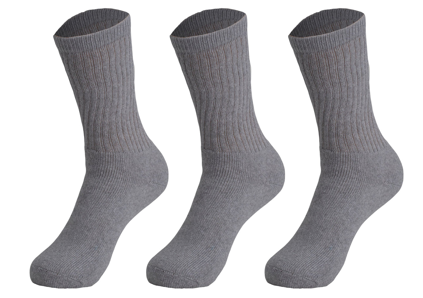 Women Cotton Crew Socks Black 3 Pack Size 5-10 Athletic Soft Cushion Everyday