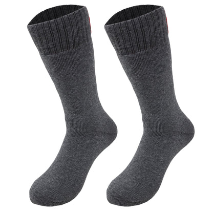 Men's thermal insulated cotton socks, 3 pairs, in gray