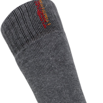 Men's thermal insulated cotton socks, 3 pairs, in gray, close-up detail