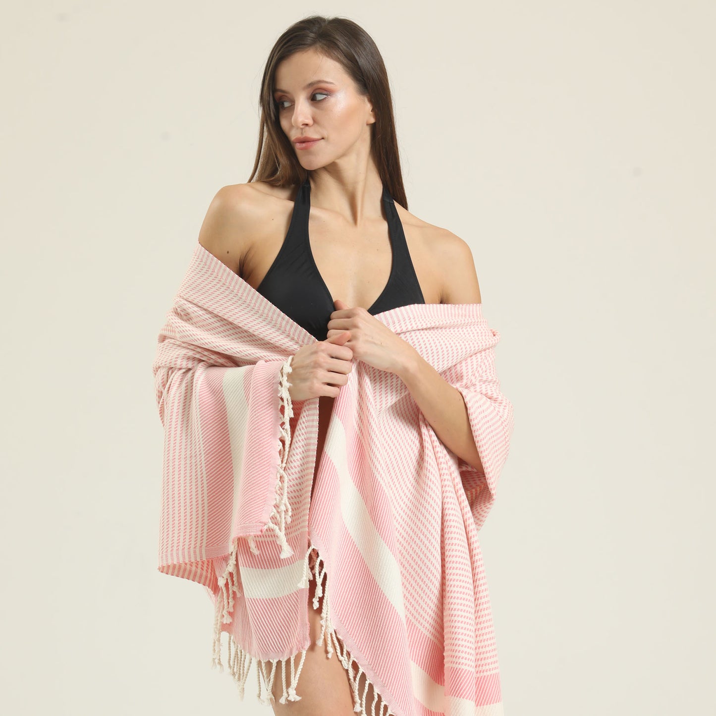 100% Cotton Oversized Beach Towels 71x36in – Quick Dry, Sand-Free, 1 lb Lightweight