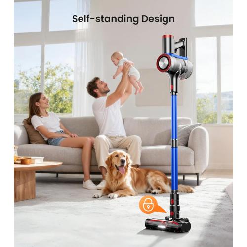 NADALY Cordless Stick Vacuum Cleaner 500W 40KPA Pet Hair Hardwood Floor