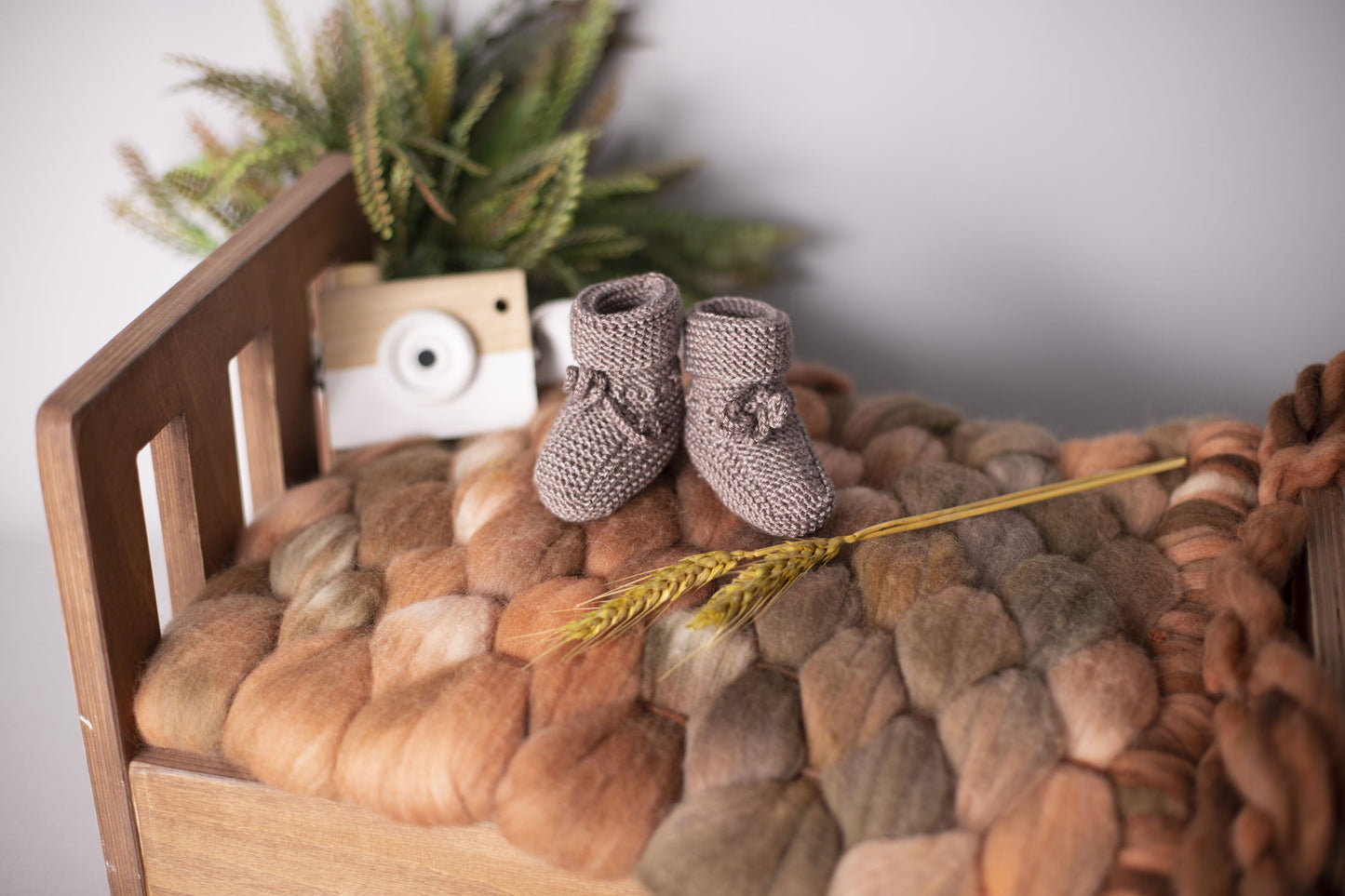 Hand Knitted Baby Bootie Socks – Merino Wool – 0 to 12 Months – Unisex Soft Gift