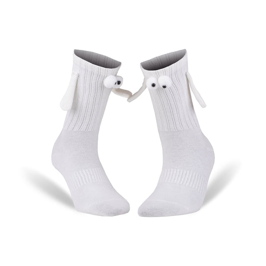 Cotton Magnetic Couple Socks 1 Pair Matching Gift Unisex Fun Novelty Size 5-10