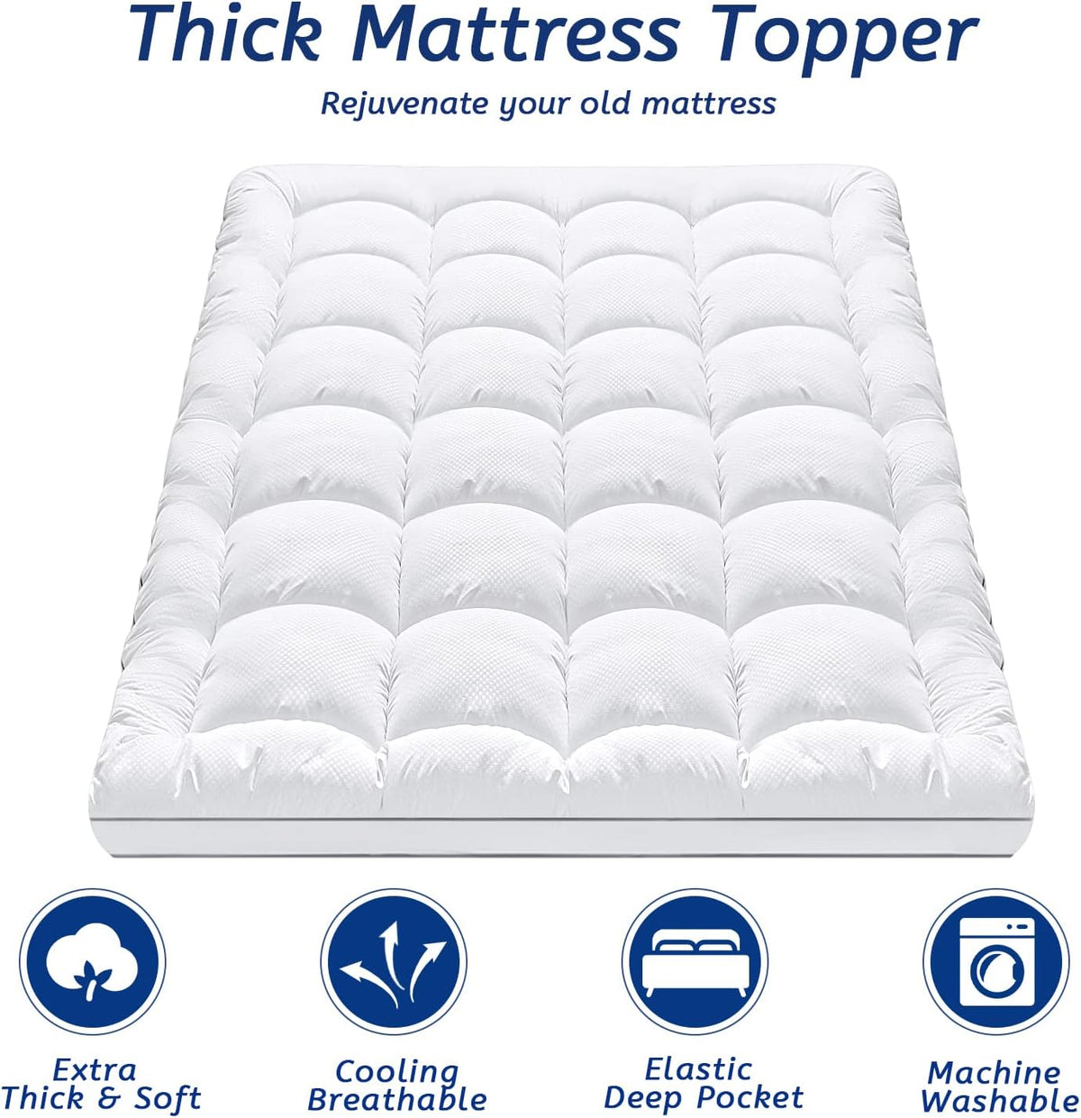 MATBEBY Full XL white topper manufacturer reference 2
