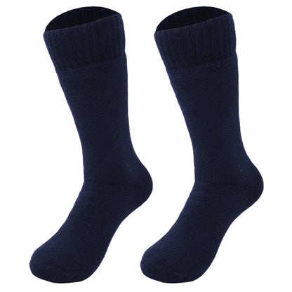 Men's thermal insulated cotton socks, 3 pairs, in navy