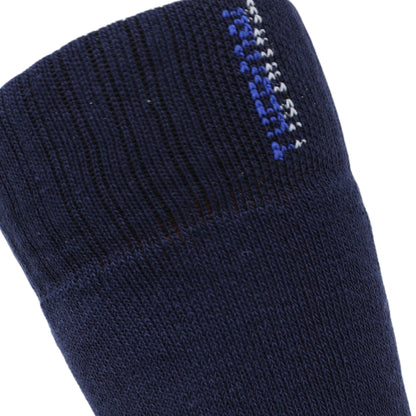 Men's thermal insulated cotton socks, 3 pairs, in navy, close-up detail