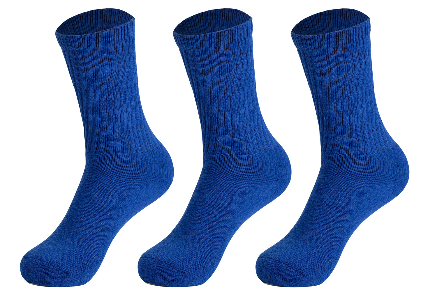 Women Cotton Crew Socks Black 3 Pack Size 5-10 Athletic Soft Cushion Everyday