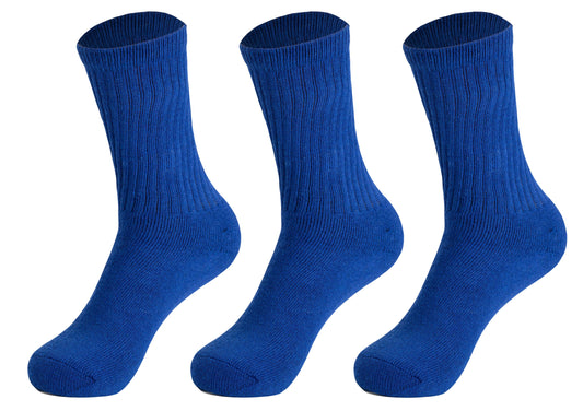Women Cotton Crew Socks Black 3 Pack Size 5-10 Athletic Soft Cushion Everyday
