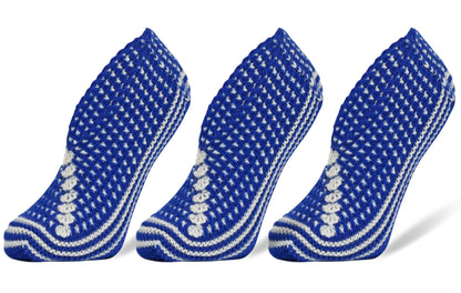 Crochet Slipper Socks for Women 3 Pairs Handmade Soft Cozy Knit Size 5-7