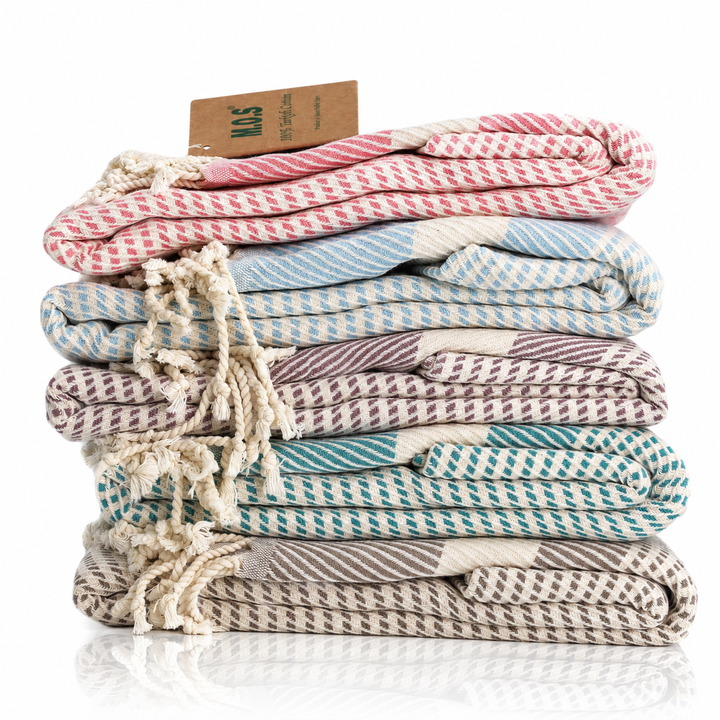 Turkish Beach Towel 71x36 Oversized 100% Cotton Quick Dry Sand Free Lightweight