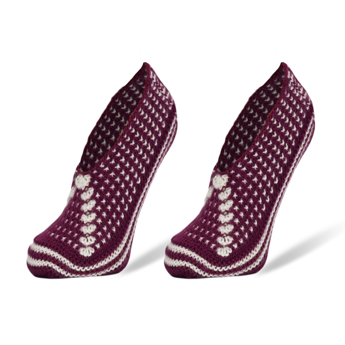 Women’s Handmade Crochet Slipper Socks Indoor Soft House Shoes Size 5–7 1 Pair