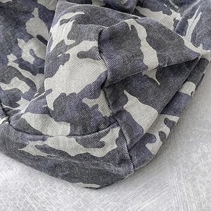 Camouflage Hobo Crossbody Bag Gray Canvas Adjustable Strap Open Box — manufacturer catalog reference