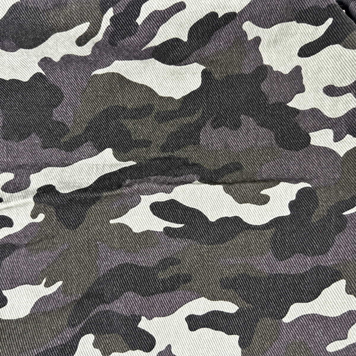 Camouflage Hobo Crossbody Bag Gray Canvas Adjustable Strap Open Box — actual item photograph