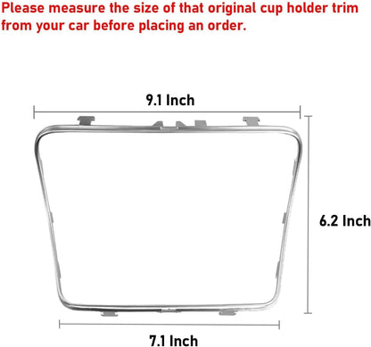 TTCR-II Cup Holder Trim for Mercedes C W205 GLC W253 Silver Chrome Open Box — manufacturer catalog reference