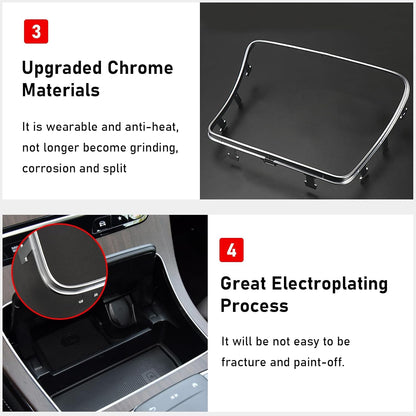 TTCR-II Cup Holder Trim for Mercedes C W205 GLC W253 Silver Chrome Open Box — manufacturer catalog reference