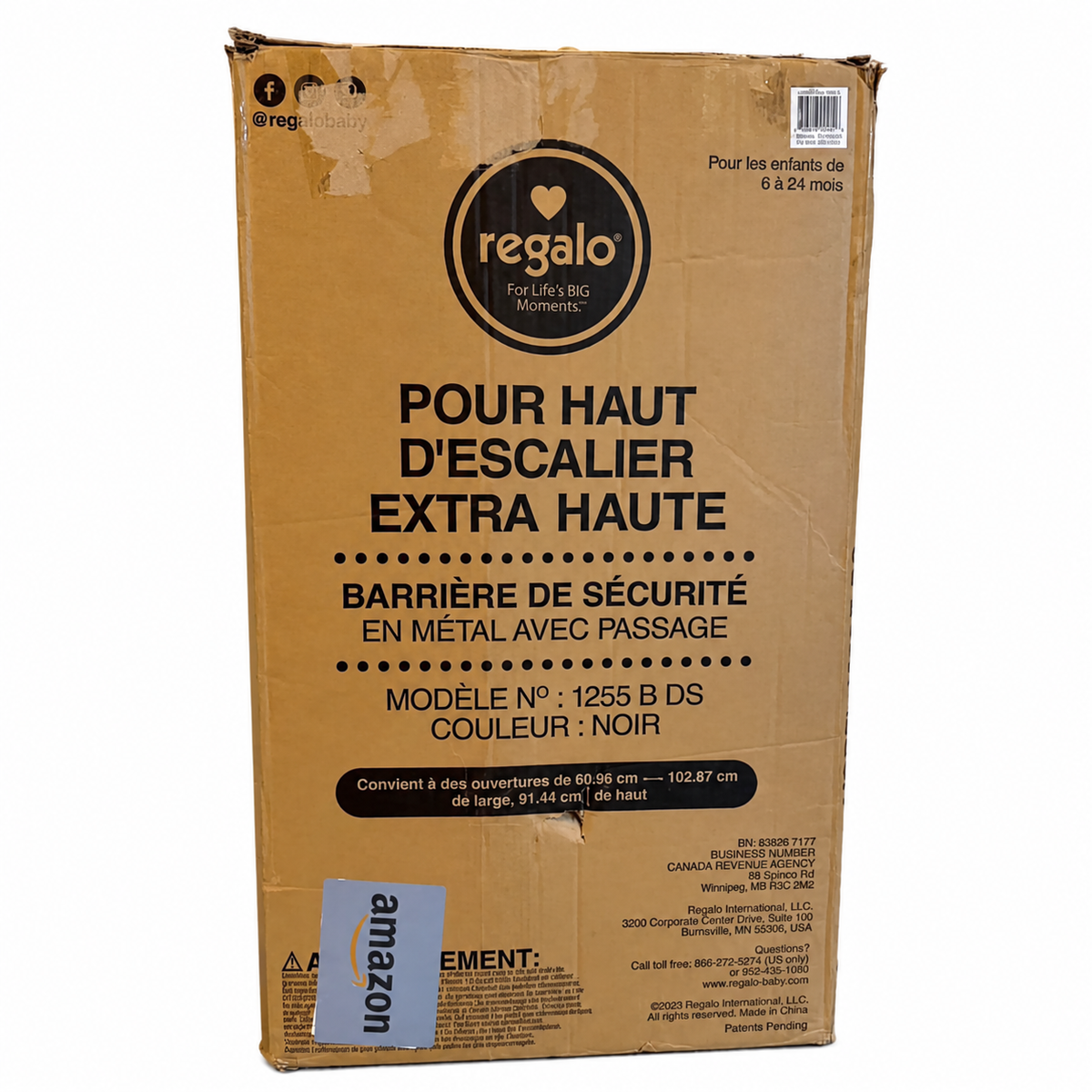Actual black Regalo 1255 B DS gate and packaging; background cleaned, photo 4