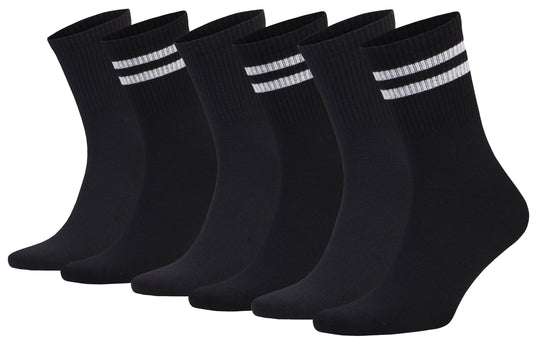 Women’s Athletic Crew Socks 6 Pairs Cotton Moisture Wicking Tennis Size 5-10
